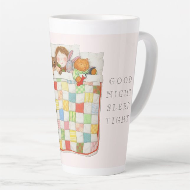 COZY QUILT Große Kakao-Tasse - Rosa Milchtasse (Rechte Ecke)