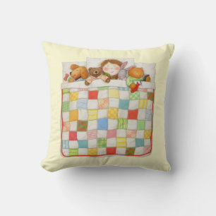 COZY QUILT Square Throw Kissen gelb