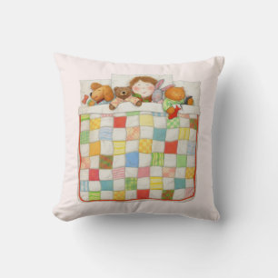 COZY QUILT Square Throw Kissen - rosa
