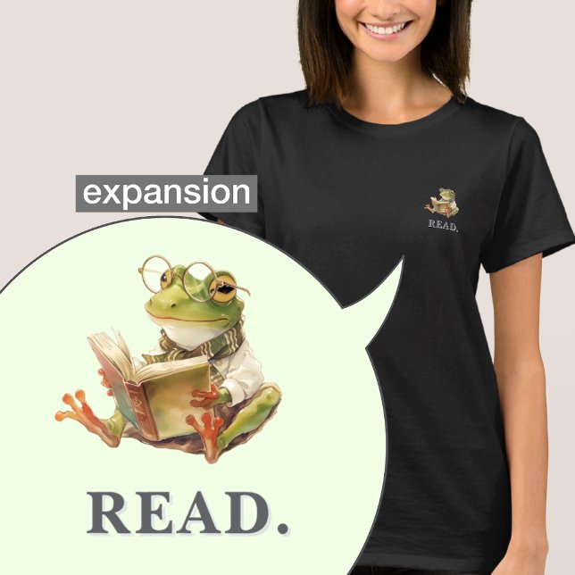 Cozy Reading Frog Bookworm Soft Graphic T-Shirt (Von Creator hochgeladen)