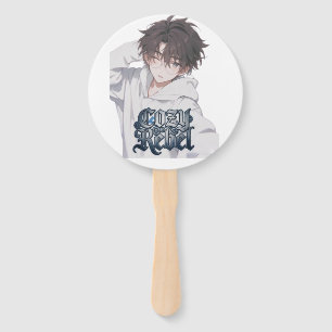 Cozy-Rebel Anime Junge - Ästhetik Brille Vinyl  Fächer