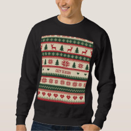 Cozy Season (2) Christmas Sweater Pattern Sweatshirt