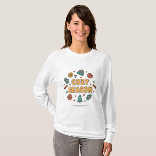 Cozy Season Holiday Elements – Style B T-Shirt (Vorne ganz)