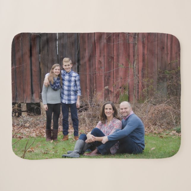 Cozy sherpa personalisierte Fotodecke - Andenken Sherpadecke (Vorderseite (Horizontal))