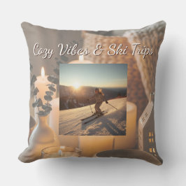 Cozy Ski Trip Throw Pillow | Mountain Lifestyle Kissen