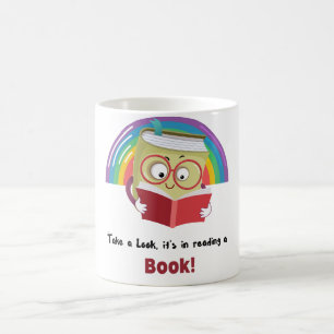 Cozy Take a Look, It's in a Reading a Book Kaffeetasse