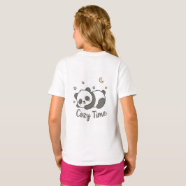 Cozy Time Panda Kids T-Shirt | Cute Kawaii Tee