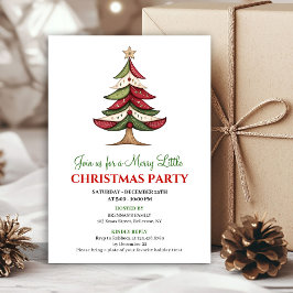 Cozy whimsical Christmas tree winter event invite Einladung
