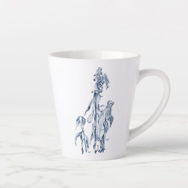 Cozy Winter Botanical Art Milchtasse (Rechts)