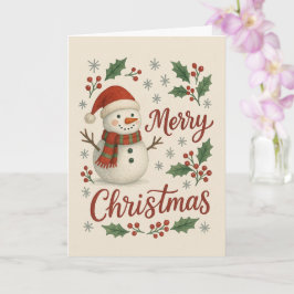 Cozy Winter Village Christmas Card – Warm Holiday Karte