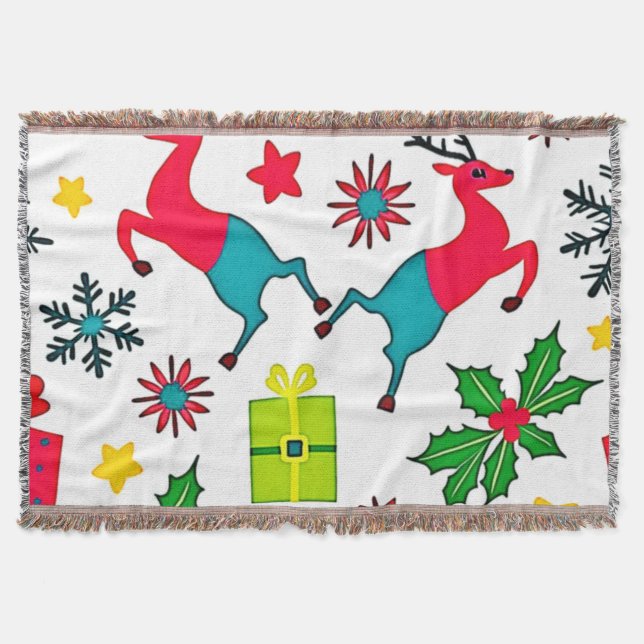 Cozy Winter Wonder Pattern Dream Design Decke (Vorderseite)