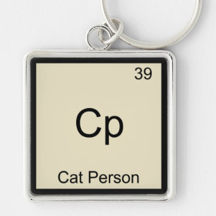 Cp - Katzenliebhaber Lustiges Chemie-Element-Symbo Schlüsselanhänger