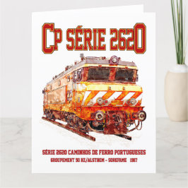 CP Serie 2620 Elektrische Lokomotive. Nez-Casse Lo Dankeskarte