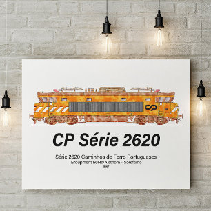 CP Serie 2620 Elektrische Lokomotive. Nez-Casse Lo Poster