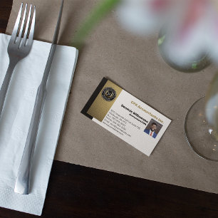 CPA Accountant Beruflich Black Gold Visitenkarte