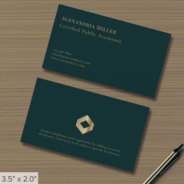 CPA Accountant Business Card mit rechtlicher Offen Visitenkarte (Von Creator hochgeladen)