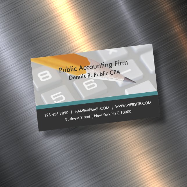 CPA Accounting Magnetic Business Cards Design Magnetische Visitenkarte (Von Creator hochgeladen)