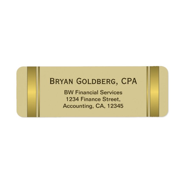 CPA-Adressenmarken für Creme und Gold Plate (Vorne)