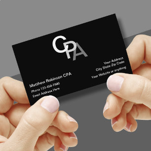 CPA-Buchhalter im Monogramm-Stil Visitenkarte