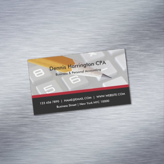 CPA Buchhalter Modernes Design Magnetische Visitenkarte (Beispiel)