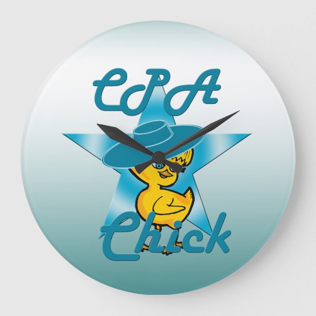 CPA Chick #7 Große Wanduhr (Vorderseite)
