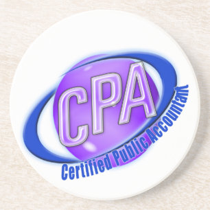 CPA ORB SWOOSH LOGO ZERTIFIZIERTER ÖFFENTLICHER RE SANDSTEIN UNTERSETZER