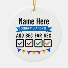 CPA Ornament-Personalisiertes Geschenk für CPA-Prü Keramik Ornament