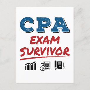 CPA-Prüfung Überlebender Postkarte