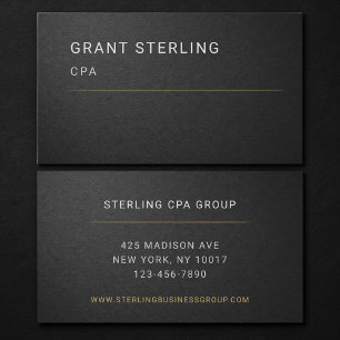 CPA Schwarze Professionelle Visitenkarte