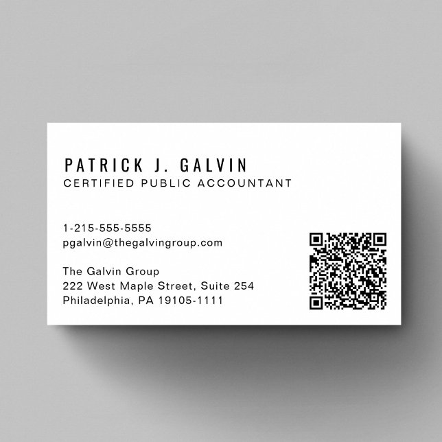 CPA-Steuerberater-QR-Code Visitenkarte (CPA Accountant QR Code Business Card)