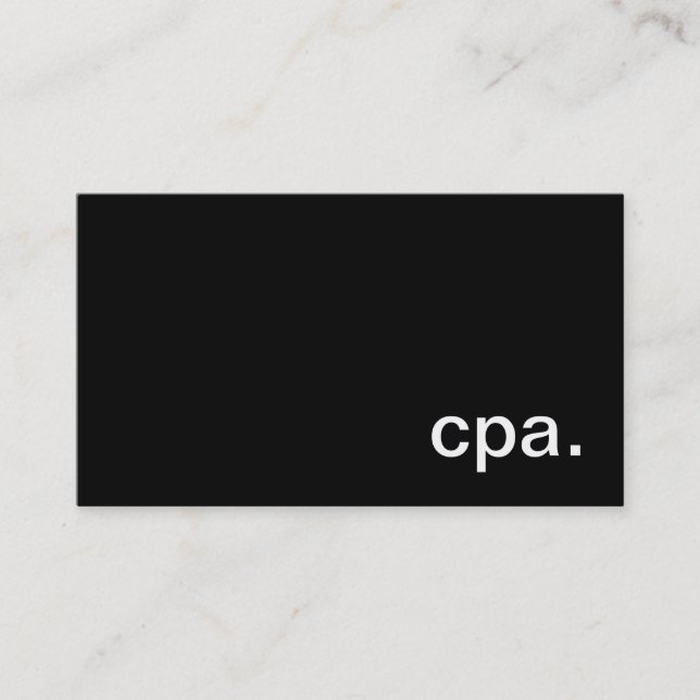 CPA-Visitenkarte Visitenkarte (Vorderseite)
