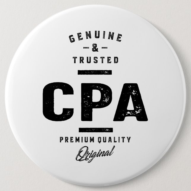 CPA Work Job Title Gift Button (Vorderseite)
