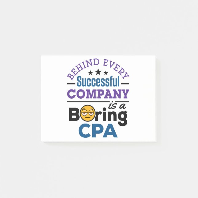 CPA zertifizierte Public Accountant Boring CPA Post-it Klebezettel (Vorderseite)