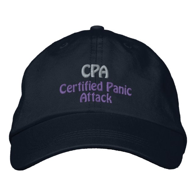 CPA - Zertifizierter Wirtschaftsprüfer Bestickte Baseballkappe (Vorderseite)