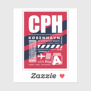 CPH Flughafen Kopenhagen Aufkleber