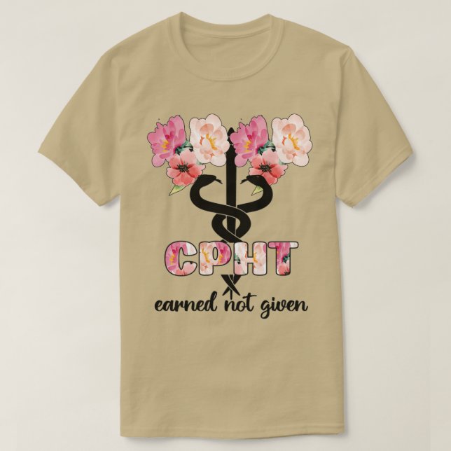 CPhT Tech Certified Pharmacy Technician Geschenke  T-Shirt (Design vorne)