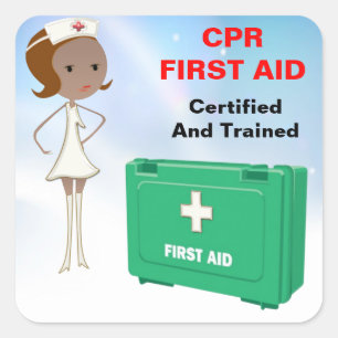 Cpr-Hilfe-Aufkleber Quadratischer Aufkleber