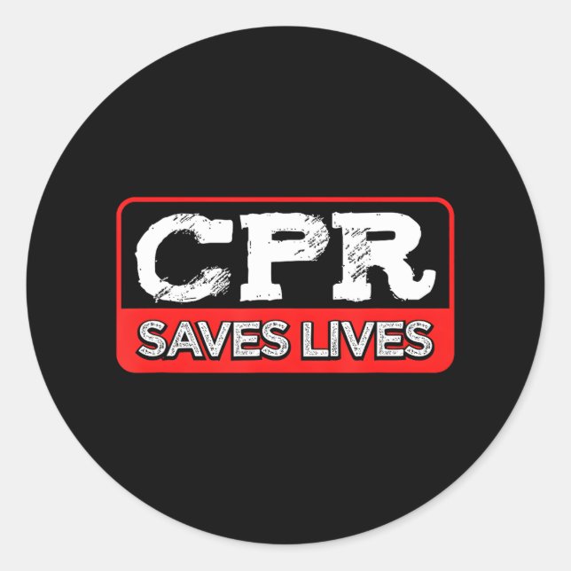 CPR Rette paramedizinische Rettungsdienste EMS Runder Aufkleber (Vorderseite)