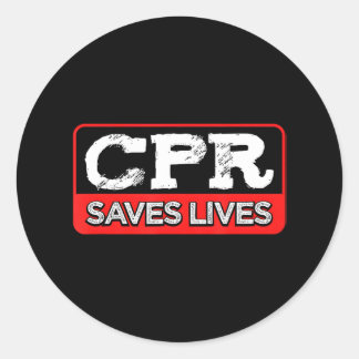CPR Rette paramedizinische Rettungsdienste EMS Runder Aufkleber