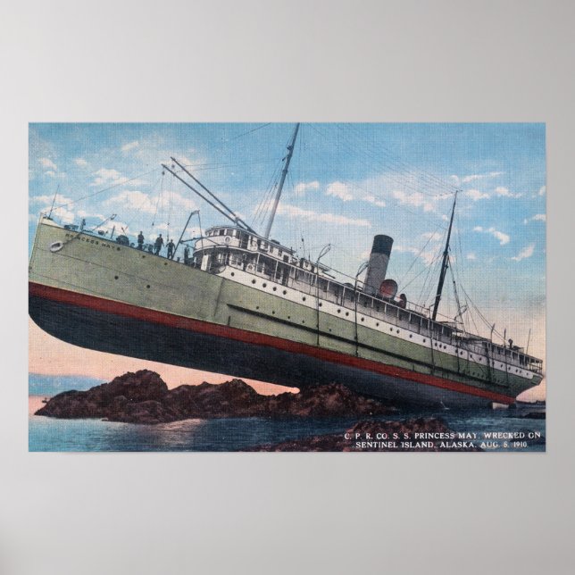CPR SS Princess May WreckSentinel Island, AK Poster (Vorne)