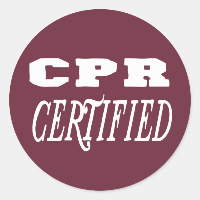 cpr Zertifizierung Runder Aufkleber (Vorderseite)