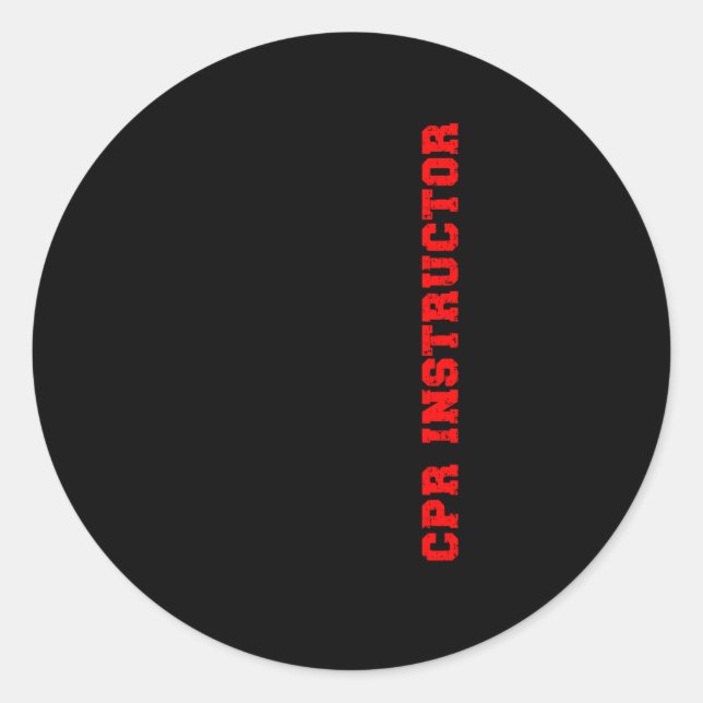 CPRR Instructor US Flag CPRR Trainer CPRR Instruct Runder Aufkleber (Vorderseite)