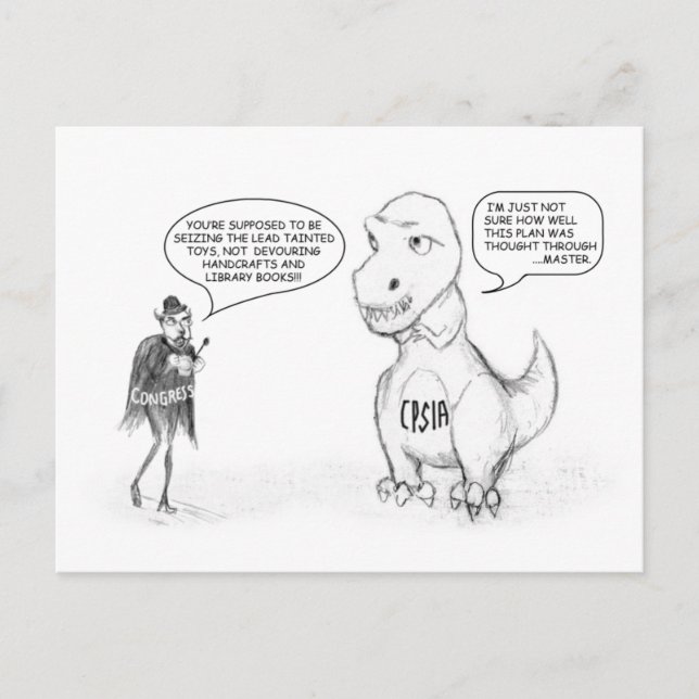 CPSIA Dino Postkarte (Vorderseite)