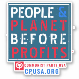 CPUSA BLUE COLLAR AUFKLEBER