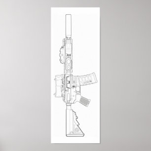 CQBR MK18 Mod 0 Plakat