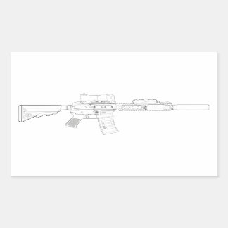 CQBR MK18 Mod 0 Rectangle Stickers