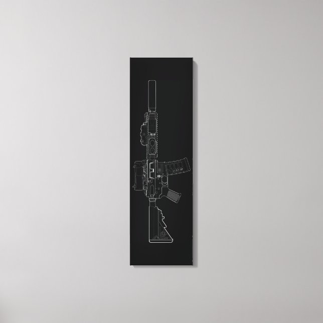 CQBR MK18 Mod 0 toile noire Impression (Recto)