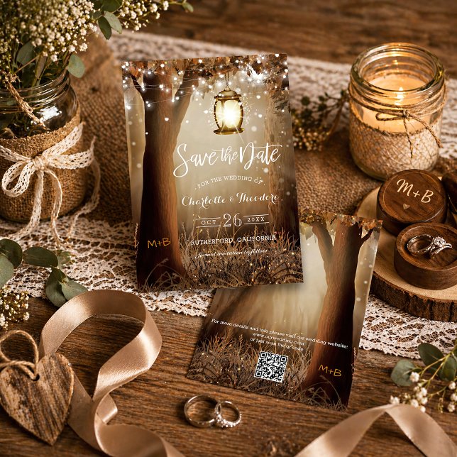 CR-Code Rustikale Landhochzeit Termin vormerken Save The Date (Von Creator hochgeladen)