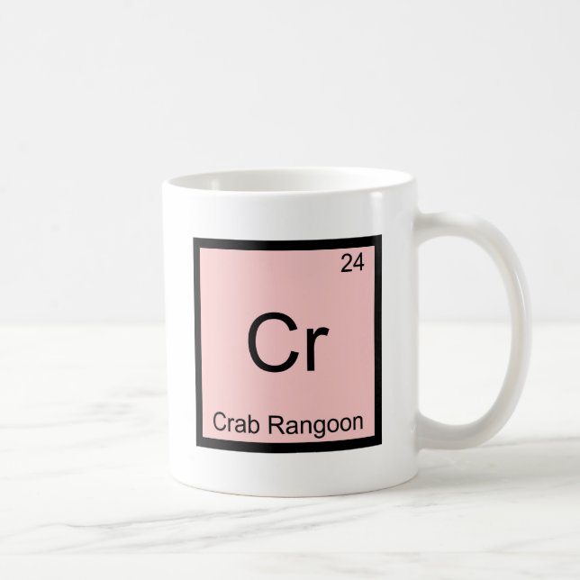 Cr - Crab Rangoon Funny Chemistry Element Symbol Kaffeetasse (Rechts)