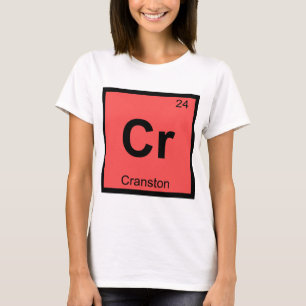 Cr - Cranston Rhode Island Chemie-Stadtsymbol T-Shirt